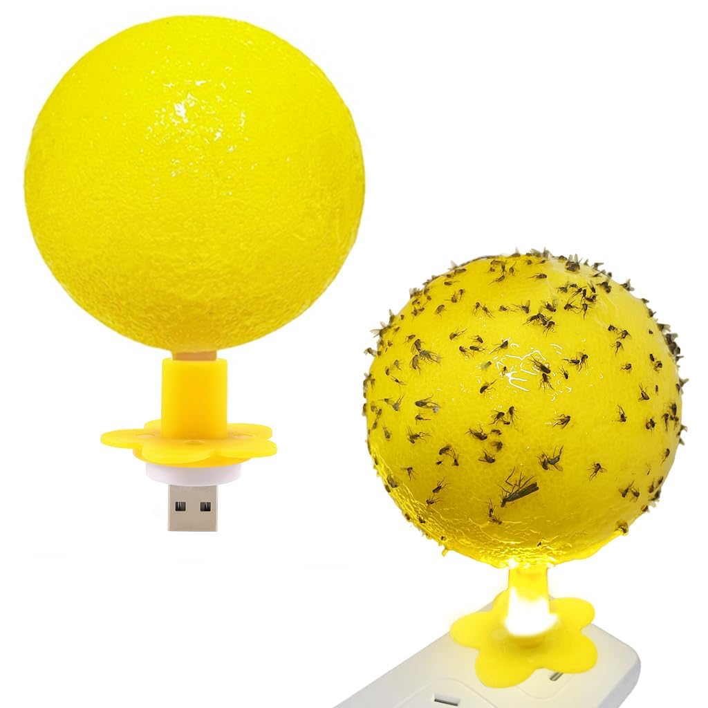 Yellow Sticky Insect Balls, USB Anti-Fly Ball, Anti-Mosquito Ball, Natural and Environmentally Friendly Trap, Anti-Fly Adhesive Ball for Kitchen, Dining Room, Indoor Use, Fruit Fly Catcher Ball-image-21