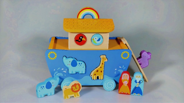 NOA weeper他109個セット Amazon.com: KMTJT Toddlers Wooden Noah's Ark Toy Animal Playset
