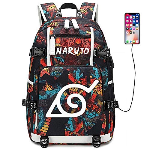 Siawasey: Mochila para el colegio con diseño de anime cosplay de Naruto  clan Uzumaki