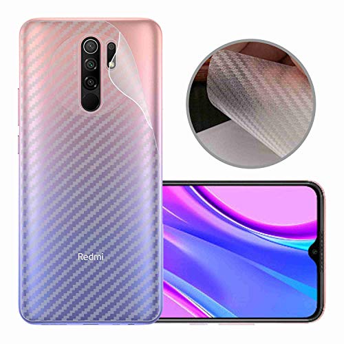 Image of Compatible with Redmi 9 Prime Back Screen Protective Film Carbon Fiber Skin Transparent Screen Guard Sticker