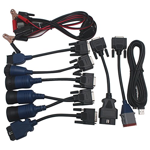 Xtruck 9pcs Full Set Cables for Nexiq USB Link 125032 Diesel Truck Diagnostic Connector Cables