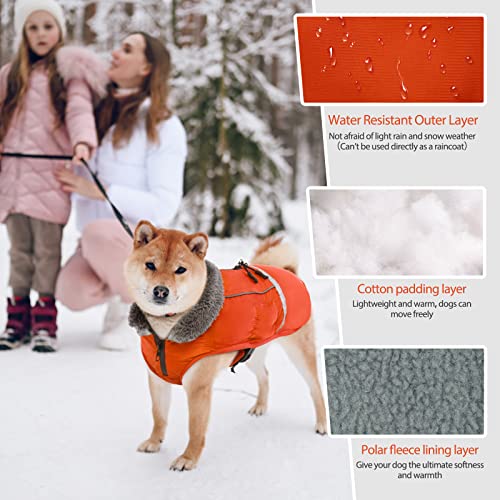 Image of QBLEEV Warm Dog Coat, Reflective Dog Jacket, Waterproof Dogs Winter Coat