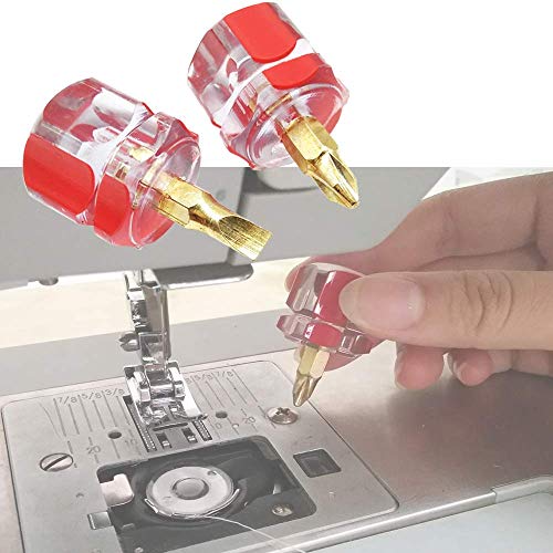YICBOR Flat and Stubby Screwdriver Set Mini Stubby Tools Sewing Notions for Sewing Machine