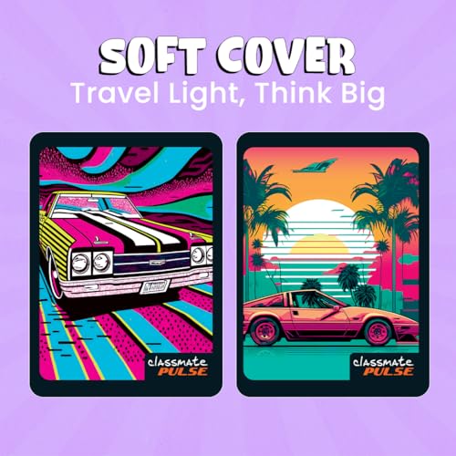 Classmate Pulse Single Subject Spiral Notebook-Pack Of 1|Single Line|200 Pages|24.0Cm X 18.0Cm|Attractive Cover Designs|Soft Cover|Notebooks For College Students(Cover May Vary As Per Availability) (Image - 4)