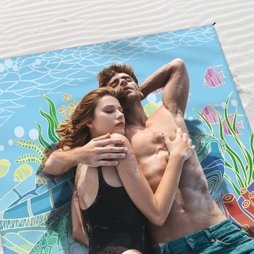 Dpwcvm DZ123 Beach Blanket Waterproof Sandproof Large Beach Mat 79 Inch X 83 Inch thumb #5