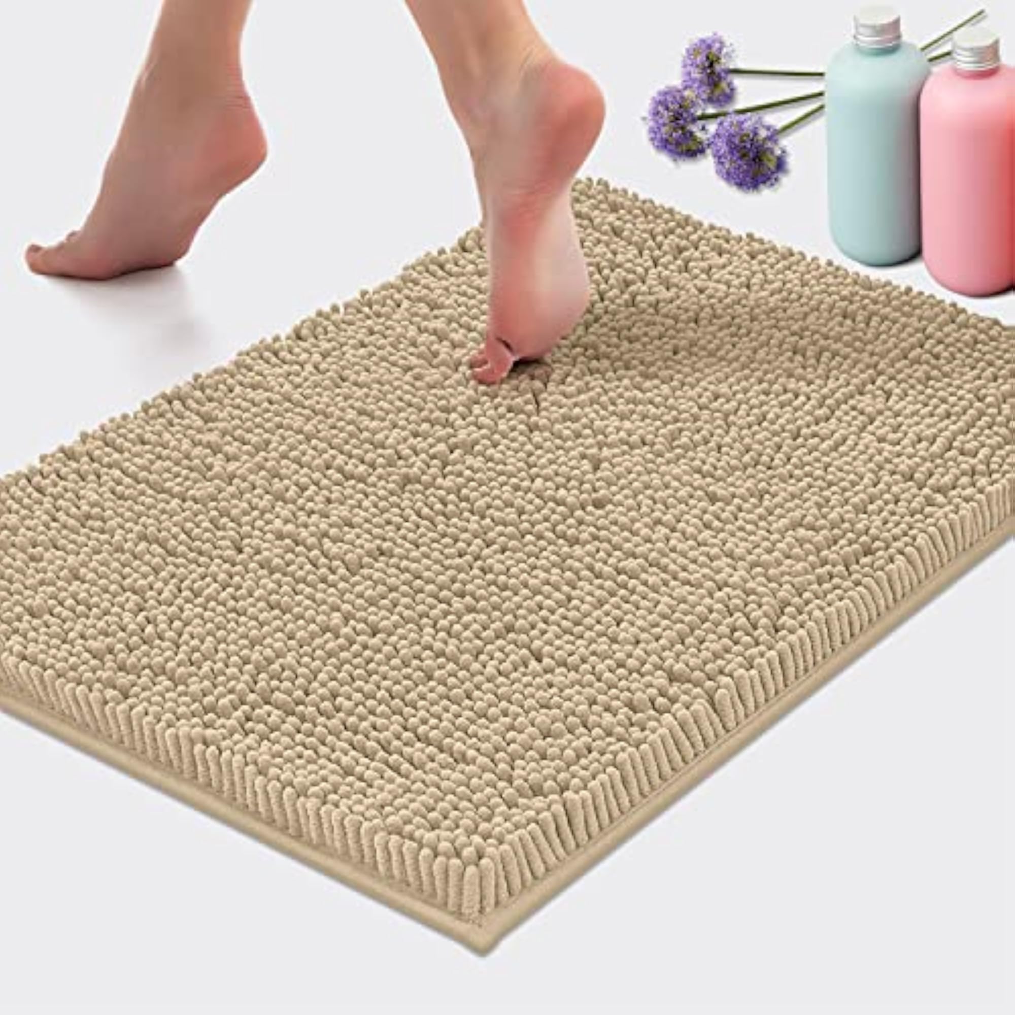 Extra-Soft Plush Bath Shower Bathroom Rug