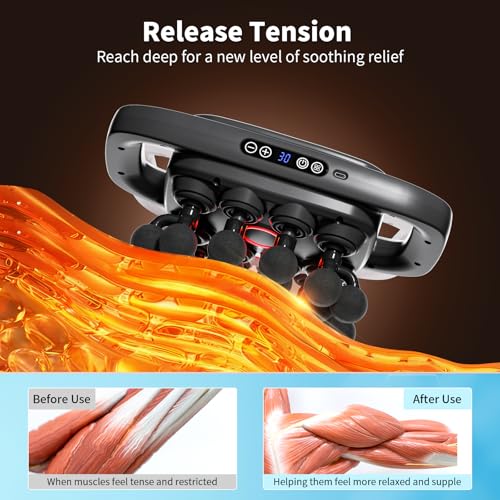 Image of 20-Head Massage Gun, 30 Intensity Levels 3 Modes, Deep Tissue Massager with 50KG Force & Noise-Free Motor for Neck Back Legs Shoulders, Portable for Full Body Muscle Recovery