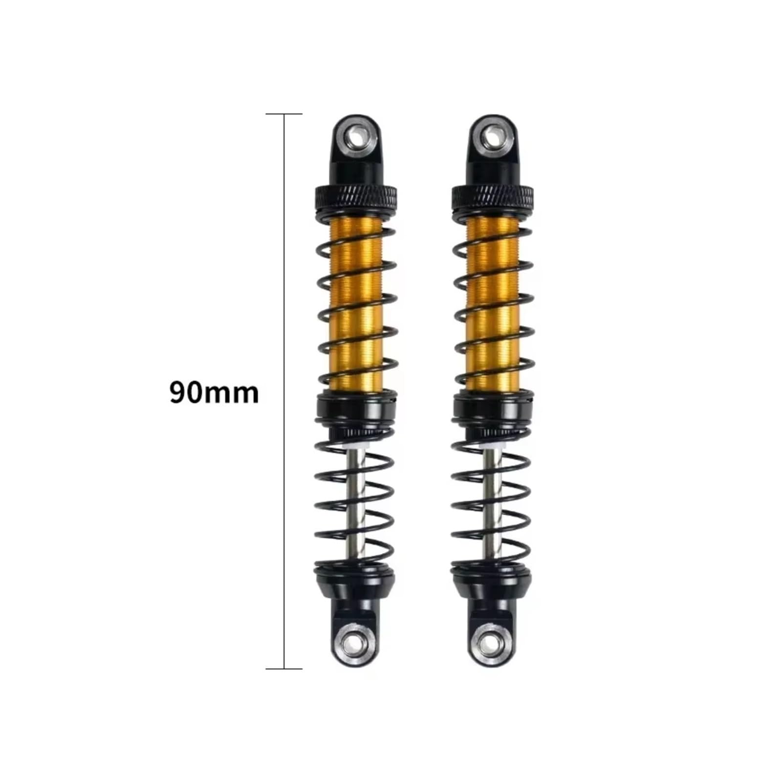 Amortiguadore Coche RC para SCX10 90046 para RGT 1/10 70 Mm 80 Mm 90 Mm 100 Mm 110 Mm 120 Mm 2 Piezas Amortiguador Metal Modelo RC Crawler para Piezas para Buggy Actualización Reemplazo Uso(90mm)