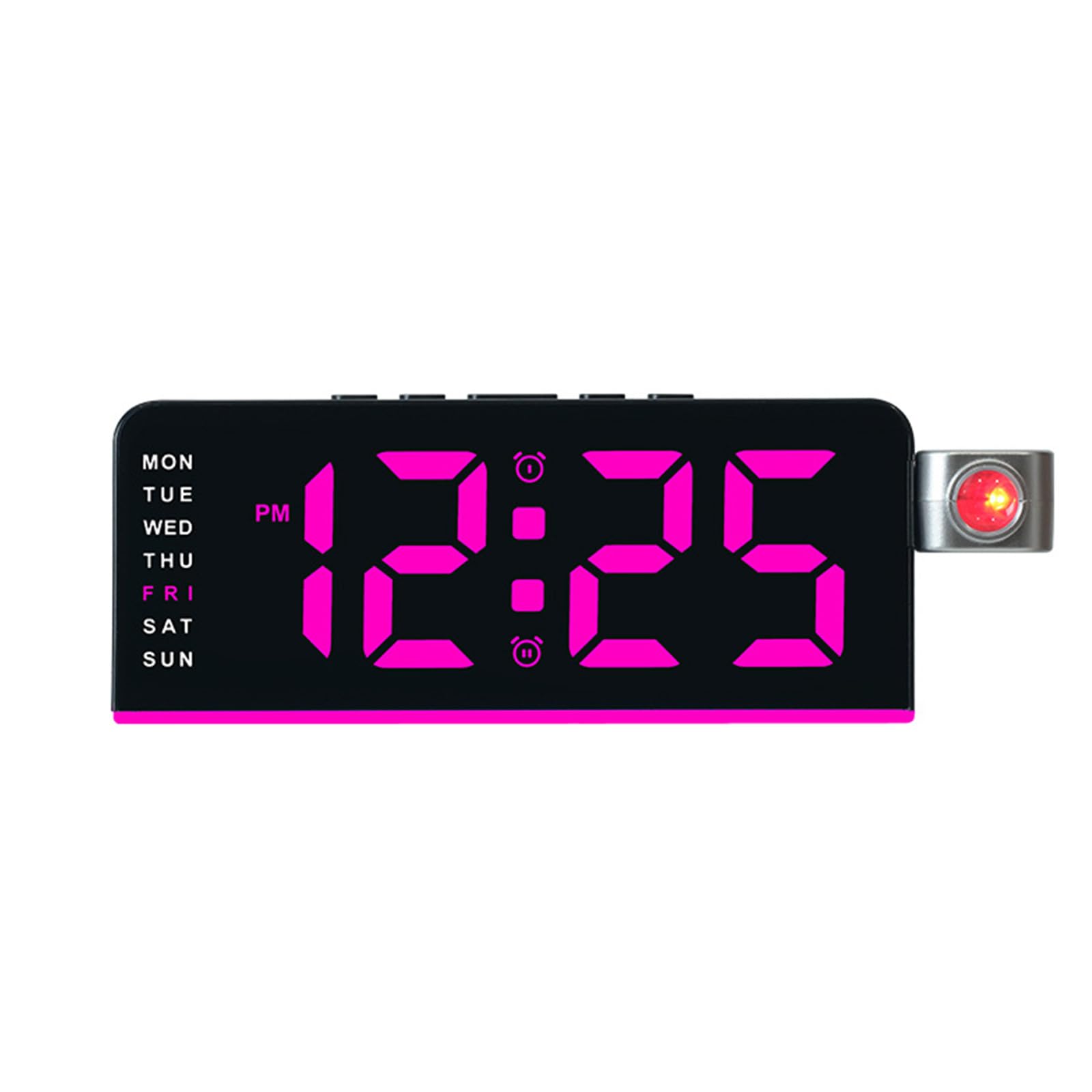 LUCKGONI Projection Clock for Bedroom,Digital Clock with 180° Projector on Ceiling Duals Loud Alarm Clocks with Temperature Date