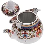 Bouilloire à eau chaude : principalement fabriquée en émail de , à thé est facile à nettoyer et dotée d'un bon pot en émail thermique pour l'eau