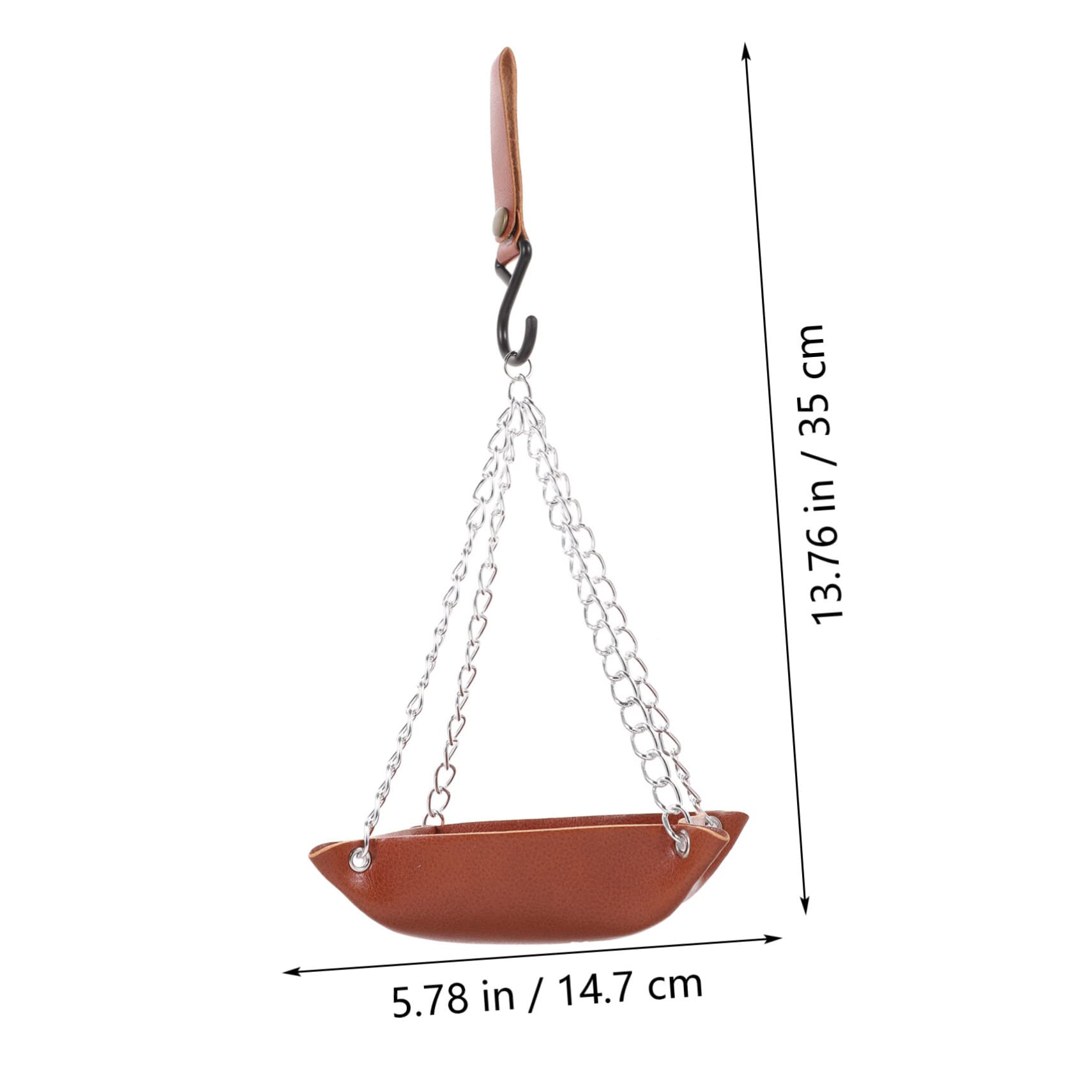 POPETPOP 5 Pz Mangiatoia Per Colibrì Alimentatore D'acqua Ghiandaia Mangiatoia Automatica Per Uccelli Palo Sospeso Automatico Finestra Della Mangiatoia Per Uccelli Alimentatori Pelle Brown