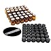 Yizhao Ambar Botellas de Aceite esencial de Vidrio Vacías 1ml,con Reductor de Orificio y Tapa,Para Aceites Esenciales, Aromaterapia,Perfumes,Masajes,Laboratorio de Química – 36 Pcs