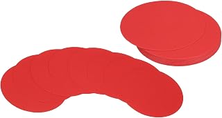 PATIKIL 4inch Circle Card Stock, 25Pcs Round Shape Cutouts Paper Thick Cardstock Coaster for DIY Craft Projects Classroom Bulletin Board Decor, Red