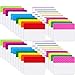 800 Pieces File Tabs Sticky Index Tabs, Writable and Repositionable Filing Tabs Flags for Pages or Book Markers, Reading Notes, Classify Files, 40 Sets (20 Colors, 2 Inch)
