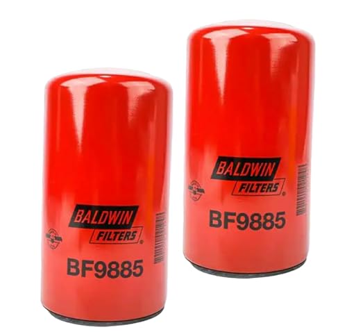 BF9885 Fuel Filter Pack of 2 Heavy Duty Spin-On Diesel Filters Replace FF5776 P555776 2864993 2893612 3685306 4331007 5599456 (2 Pack)