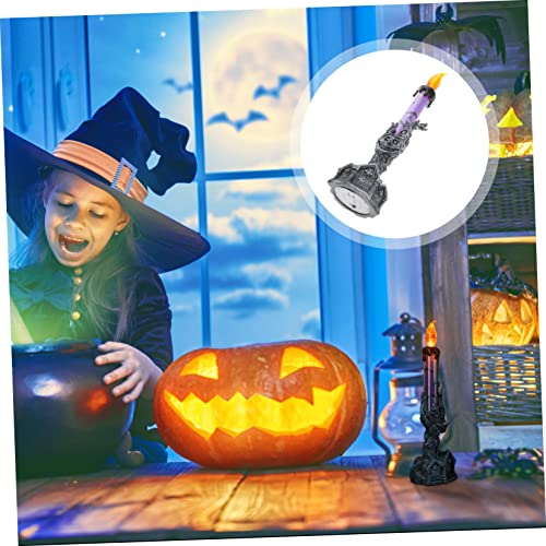 Lámpara de lápida LED de Halloween NUOBESTY pack de 2 velas sin llama decorativas 3