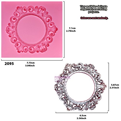 Funshowcase Hexagonal Picture Frame Silicone Mold For Sugarcraft, Resin Epoxy, Polymer Clay Crafting Projects 2-Count Large And Small #TOP1