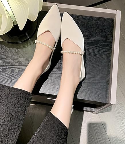 Women's Flats Pointed Toe Dressy Ballet Flats Comfortable Ladies Mary Jane Shoes Slip On Office Shoes4