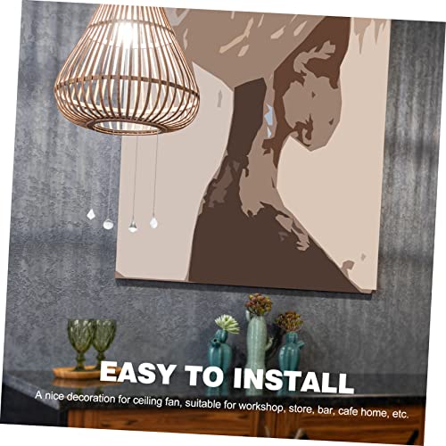 HONMEET 4 Pçs Ventilador De Teto De Cristal Com Zíper Luz De Parede Decoração Apagadores De Luz De P