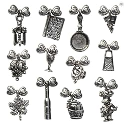 a package of wine glass charms
