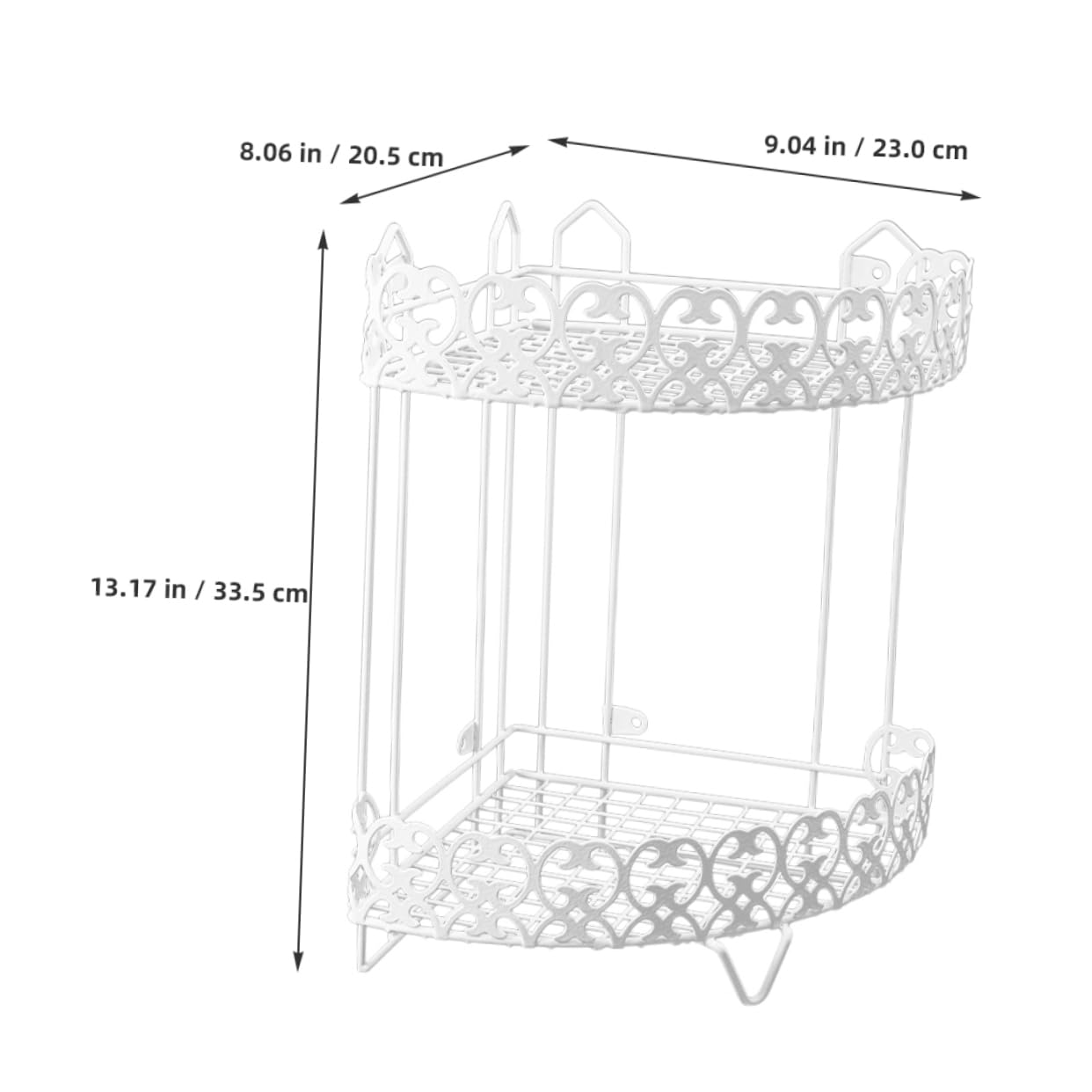 OUNONA Wall Mounted Iron Toilet Rack Small Multi Triangle Shelf Space Saving Bathroom Organizer for Home Easy Installation No Required