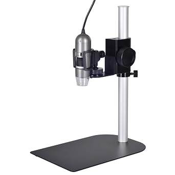 Dino-Lite AM4113T-MS35B 1.3MP 10x-50x, 220x Handheld Digital Microscope and MS35B Tabletop Stand