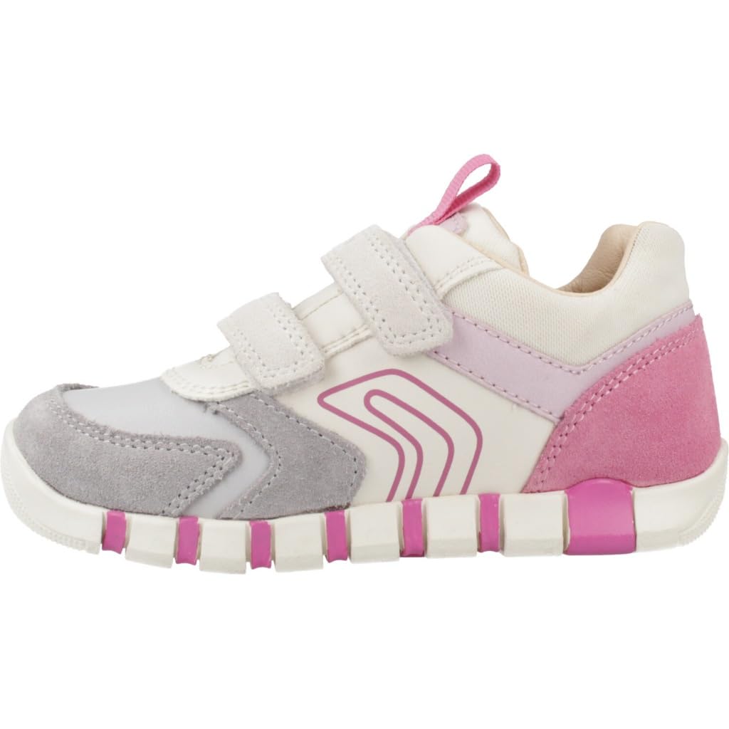 Geox Baby B IUPIDOO Girl First Steps Grey/Fuchsia 20_EU