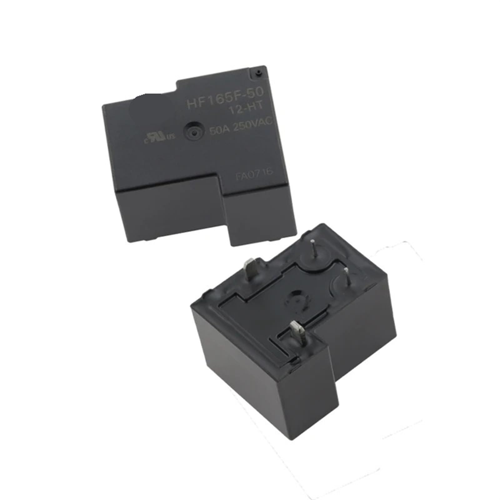 Relais Haute Puissance 12VDC HF165F 4PIN commutation robuste 50A 250VAC