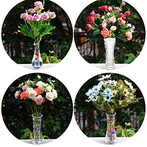 Clear Plastic Acrylic Vase Esmiome - Bud Vase 3Pcs/Set Modern, Single Rose Vases, Small Vases For Flowers Crystal Cute Cheap Bulk Skinny Centerpieces Wedding, Home Table Decor #TOP6