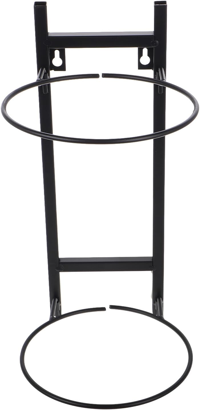 Luxshiny Wall Mount Ball Holder Basketball Rack Thickened Black Double-Layer Storage Organizer for Soccer Football Volleyball Outdoor Sports Equipment