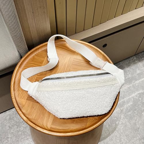 Riñonera de felpa OUNONA bolso casual y deportivo para chicas y universidad 2