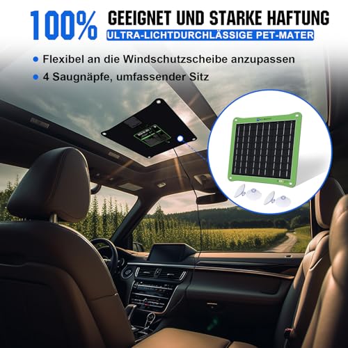 ECO-WORTHY 7.5W Solarpanel 12 V Solar Autobatterie Ladegerät, Solarladegerät für Erhaltungsladung, Tragbares Wasserdichtes Solarmodul für Auto, Boot, Motorrad, Wohnmobil, LKW Usw.