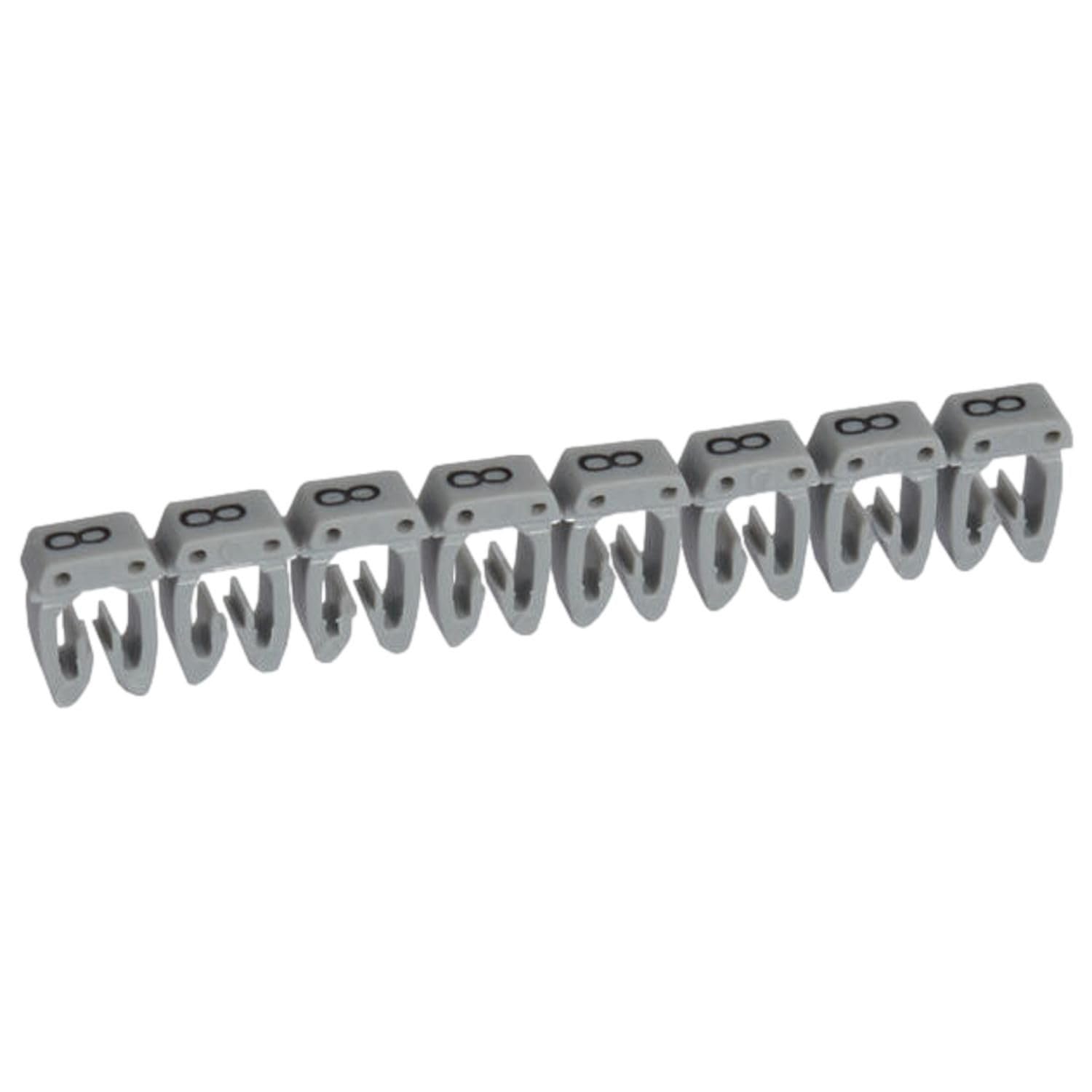 038228 Legrand - Boite De 1200 Repères Cab 3 Pour Fils 1,​5mm² à 2,​5mm² - Marquage Chiffre 8 Gris