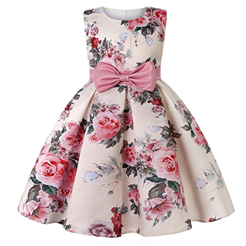 2T-9T Flower Girls Pageant Party Dresses Kids Special Occasion Floral Formal Dress