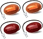 HERCOO LED Dually Bed Fender Side Marker Lights Front Rear Lamps Compatible with Ford 1999-2010 F350 F450 F550 Super Duty, Amber & Red