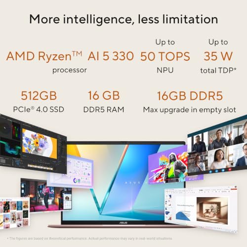 ASUS Store ASUS Vivobook S16 (2026) AMD Ryzen AI 5 330, 16GB 1.7 kg - Image 6