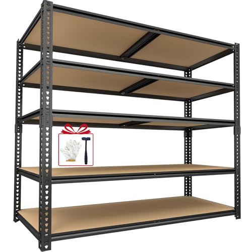 ZEUKMXOO 40W Garage Storage Shelves,Garage Shelves Heavy Duty,5 Tier Shelving
