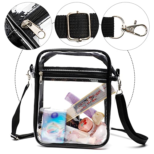 Clear Crossbody Bag - Stadium Approved PVC Purse with Adjustable Shoulder Strap and Front Pocket for Concerts, Sports, Festivals4