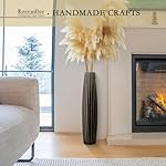 Floor Vases, Tall Floor Vase 23.6 inch (60CM, 1.96FT) Tall Vases, Sturdy Black Vase for Living Room Decor, Resin Bronze Color - Image 5