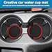 KHGUZ 4PCS Car Cup Coasters, Non-Slip Automotive Insert Cup Holder Pad, Waterproof Dustproof Vehicle Interior Decorative Embedded Drink Mat Accessories, Universal for RV, SUV, Truck (Black/Red)