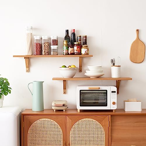 Étagère murale chêne massif 80cm pour optimiser vos murs - 5
