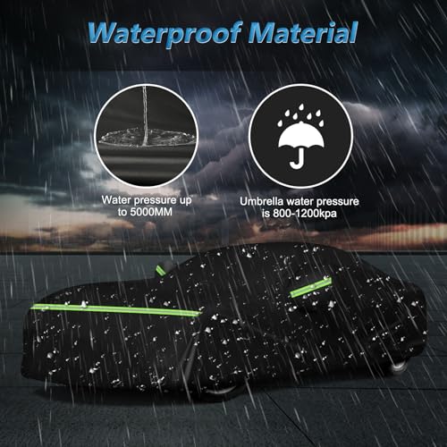 Image of Car Cover for Ford Mustang 1994-2025 GT /Shelby /Cobra /Bullitt /ECOBOOST | with Soft Cotton Lining Outdoor Mustang Car Covers Windproof Heavy Duty Protection