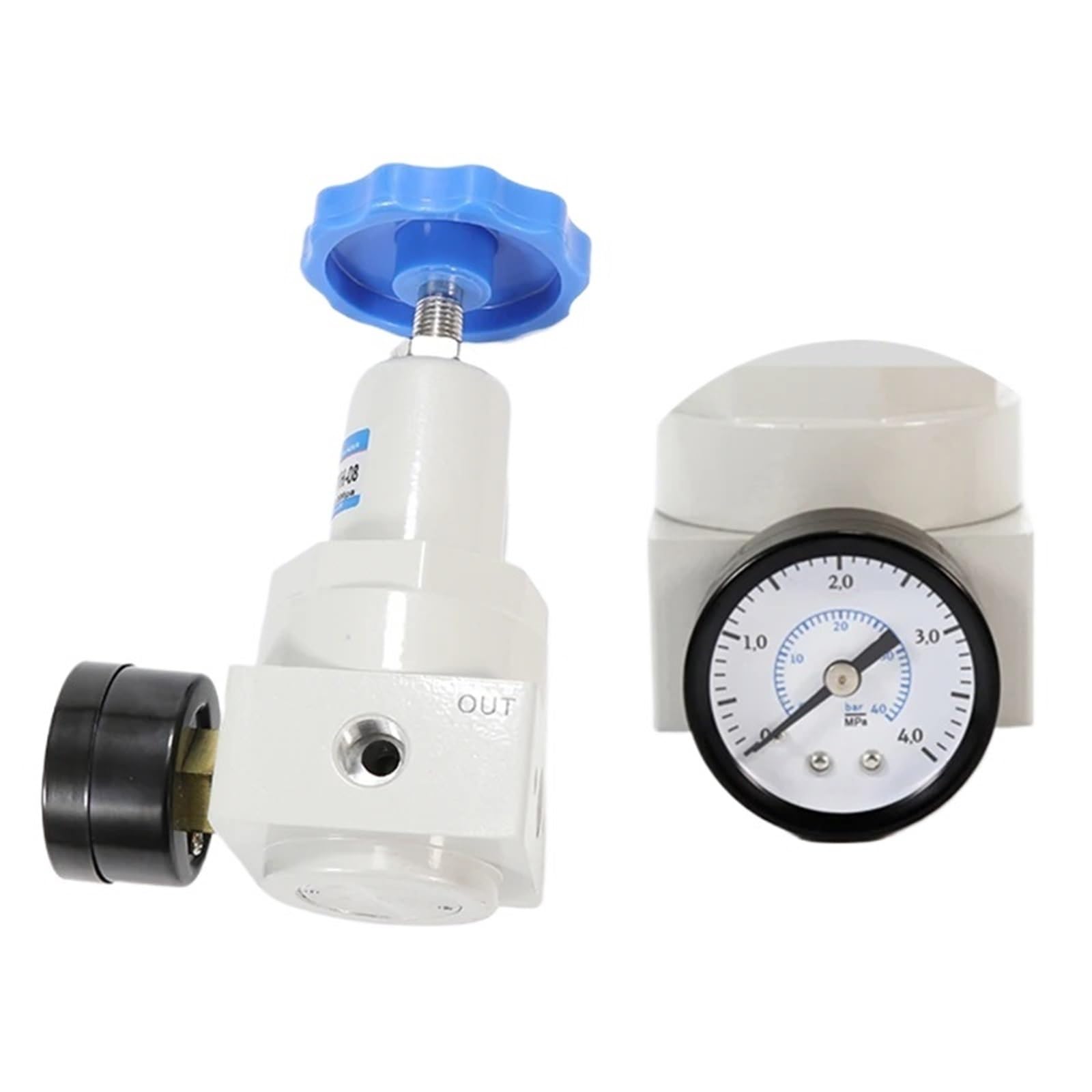 Regolatore pneumatico ad alta pressione 0~40 bar con attacco manometro 1/4 3/8 1/2 2 pollici BSPT 1/2" QTY-08 10 15 20 25 32 40 50(QTYH-40)