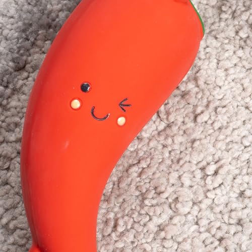 Juguete para perro Fuzzl Tugga Chilis 75cm cuerda látex y peluche miniatura 6