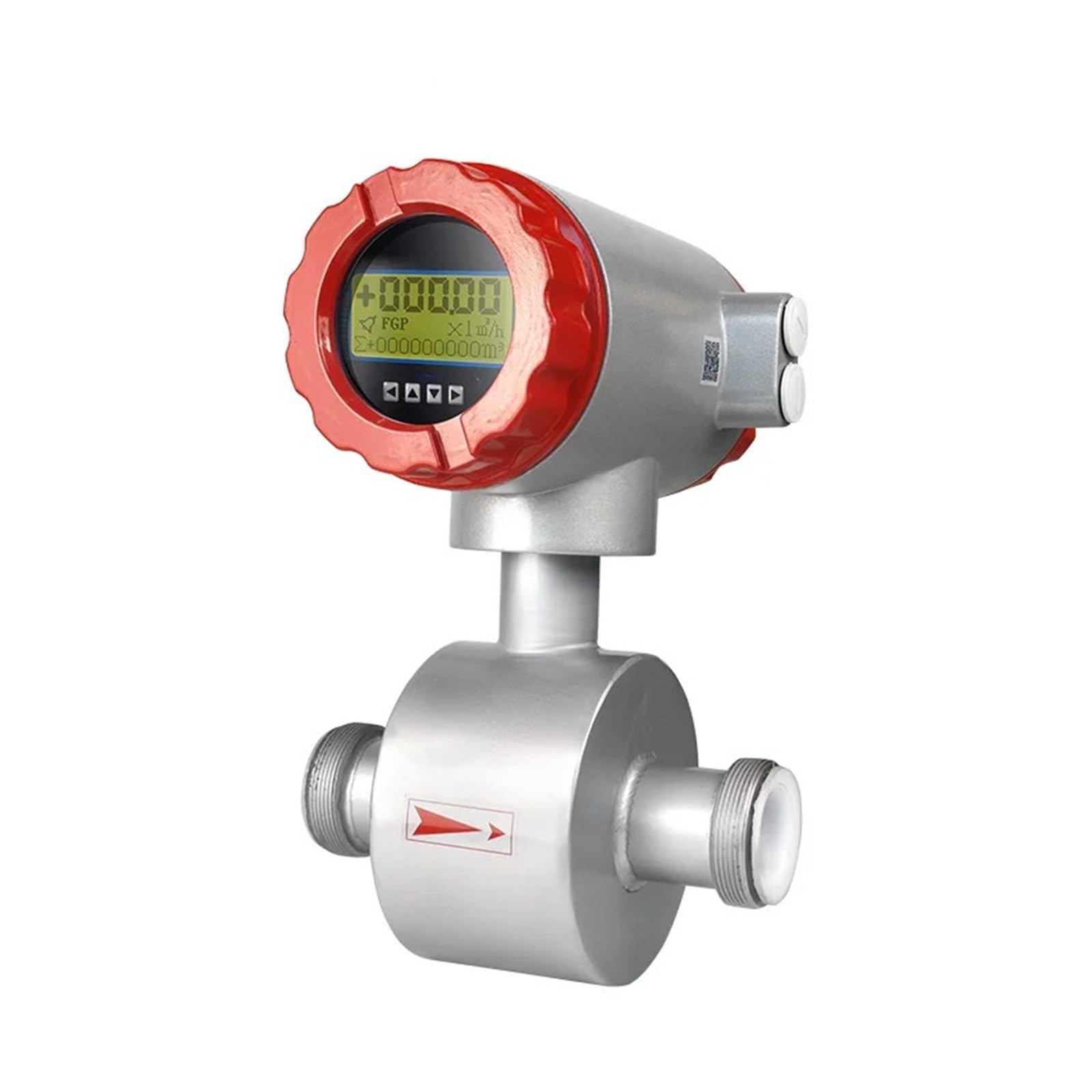 Misuratore di portata d'acqua, Misuratore di portata elettromagnetico Display digitale ad alta precisione 4~20 mA RS485 Misuratori di portata magnetici for acque reflue industriali(DN20)