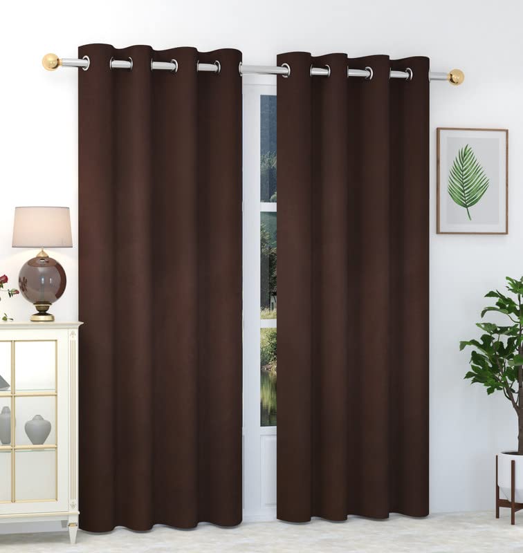 Exporthub Premium Blackout Curtains 7 feet Long Set of 2 Piece Brown Color Solid Room Darkening Blackout Door Curtain - (EHSPR241_74) (B0BCWWS3JX) Amazon Price History, Amazon Price Tracker