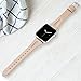 Wearlizer Beige Leather Compatible with Apple Watch Band 38mm 40mm 41mm for iWatch SE Womens Mens Special Triangle Hole Straps Wristband Replacement Bracelet (Metal Buckle) Ultra2/10/9/8/7/6/5/4/3/2/1