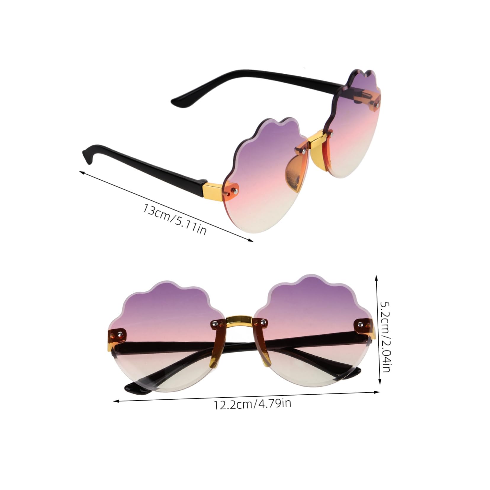 Beavorty Rimless Kids Sunglasses Polarized Uv400 for Boys/girls Fun Glasses for Children Bulk Pack Beach Travel Party