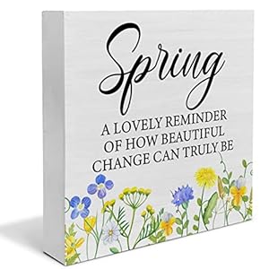 Springalovelyreminderwoodenboxsignfarmhousespringwoodboxsignartblocksdeskdecorrusticsignsforshelftabletophomedecoration5x5inch Urban Country Home Decor Spring a lovely reminder wooden box sign farmhouse spring wood box sign art blocks desk decor rustic signs for shelf tabletop home decoration 5 x 5 inch urban country home decor