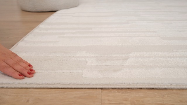 Tapete Abani Cream 8' x 10' Diseño Lineal Texturizado miniatura 7